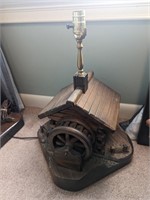 Water mill themed lamp