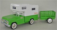 Custom Tonka 1963 Pickup & Camper Trailer set