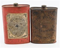 (2) vintage Dupont Wilmington, DE Gunpowder tins