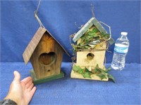 2 nice smaller decorative birdhouses