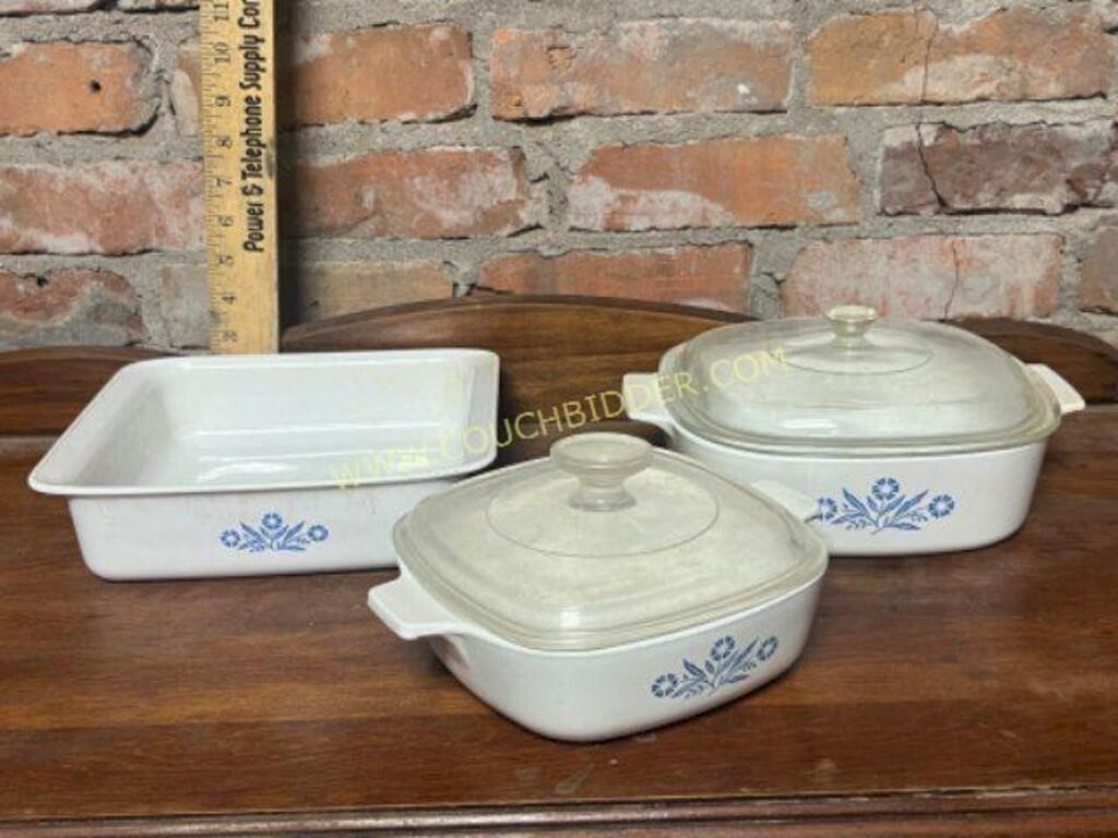 Corningware blue cornflower casseroles