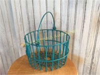 Small Wire Turquoise Egg Basket
