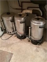 Three coffee pots