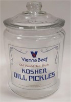 Vienna Beef Dill Pickles Glass Jar 
Does have