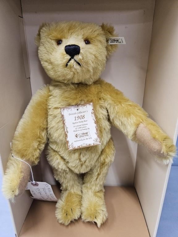 Steiff Button Bear Plush Toy Boxed