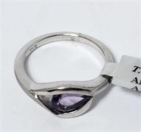 Amethyst Sterling Silver Ring by Tamar Sz 6
