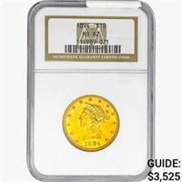 1894 $10 Gold Eagle NGC MS62