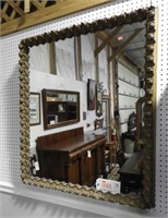 Fancy antique gesso mirror 38" T x 33" W