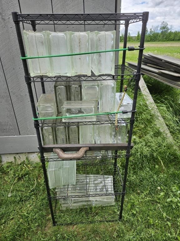Glass Blocks on rack
