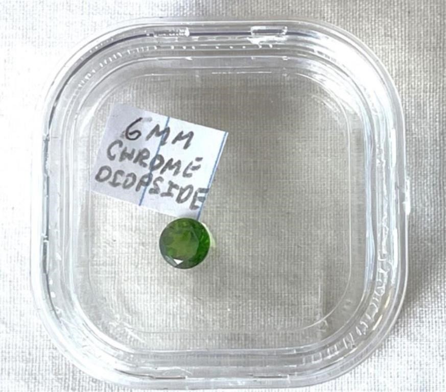 6mm Round Chrome Diopside Collectible Gemstone