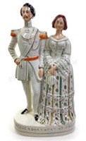 English Staffordshire Prussia King & Queen Figure