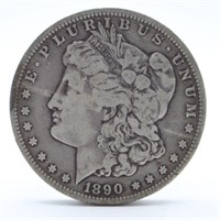 1890-O Morgan Silver Dollar - F
