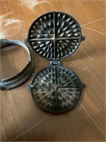 Cast iron mini waffle maker