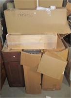 Five sections of kitchen cabinets or various