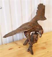 12" Cast Brass Figure Of An Eagle
