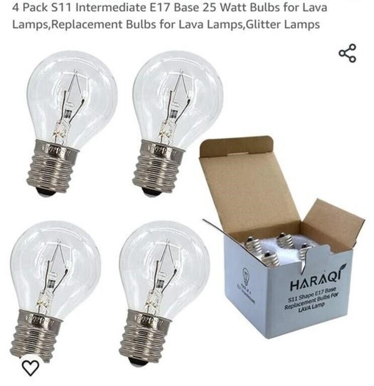 MSRP $8 Set 4 Lightbulbs