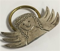Mexico Sterling Silver Angel Pin / Pendant