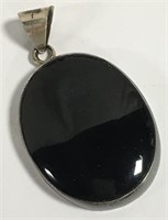 Sterling Silver & Black Onyx Pendant