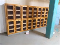 Set of 18 Wooden Lockers-2 Sections