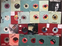 Lot of 24 Rock 45 Records - Queen, U2, Springsteen