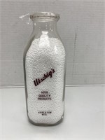 "Utschig's" Quart Milk Bottle