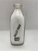 "Valley Farm Dairy" Quart Milk Bottle