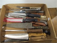 Box of Misc Cutlery & Kitchen Knives