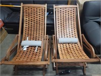 Sunbrella - Unique Woven Wood Foldable Chairs