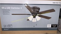 Clarksonll 44" LED ceiling light/fan