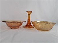 Carnival Glass Items (3)