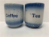 Stoneware Coffee & Tea Canisters