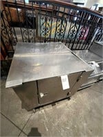 S/S 32"X32"X31" CABINET W/ROTATING PLATE & CASTERS