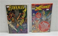 Lot of 2 Comic Books- Hawkman and X-Force