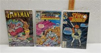 Lot of 3 Comic Books- Hawkman  Colossus