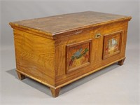 19th c. Paint Decorated Blanket Box