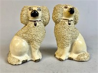 PAIR OF ANTIQUE STAFFORDSHIRE DOGS