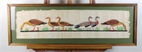 Egyptian Papyrus Hand Painted Geese