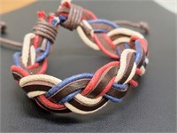 Leather braided bracelet