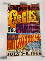 1969 The Great Schlitz Circus Parade Poster