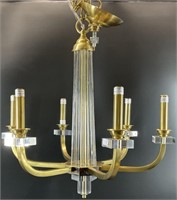 New Decorator Brass & Acrylic Chandelier