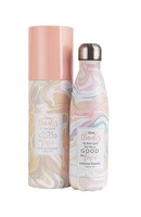 Give Thanks Swirled Marble Water Bottle w/Psalm