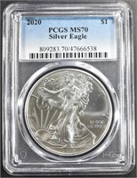 2020 AMERICAN SILVER EAGLE PCGS MS70