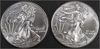 (2) 2012 AMERICAN SILVER EAGLES