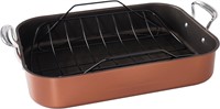 Nordic Ware Turkey Roaster with Rack  Copper