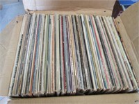 BOX LOT OVER 75 ASSORTED VINTAGE VINYL RECORDS