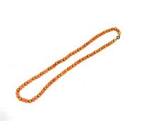 Gold & Coral Beads Necklace