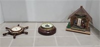 Vintage Barometers and 1 Thermometer
