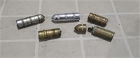 5 Bullet Lighters (2 Complete, 3 parts)