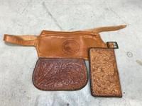 Leather Change Bag, Checkbook Holder & MORE