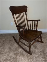 Vintage Spindle Back Rocking Chair